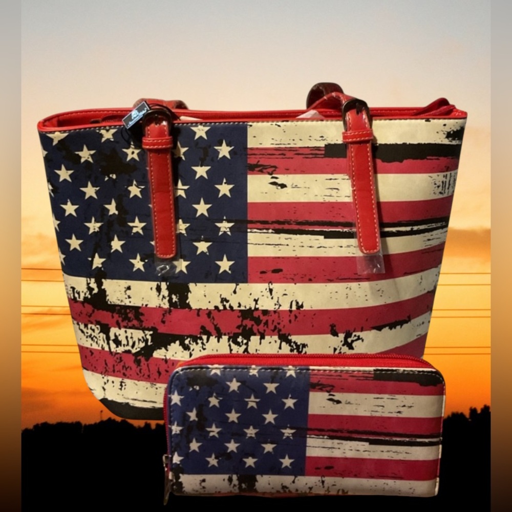 American Bling ๐บ๐ธ American Pride Tote & Wallet Set NWT - Picture 3 of 10